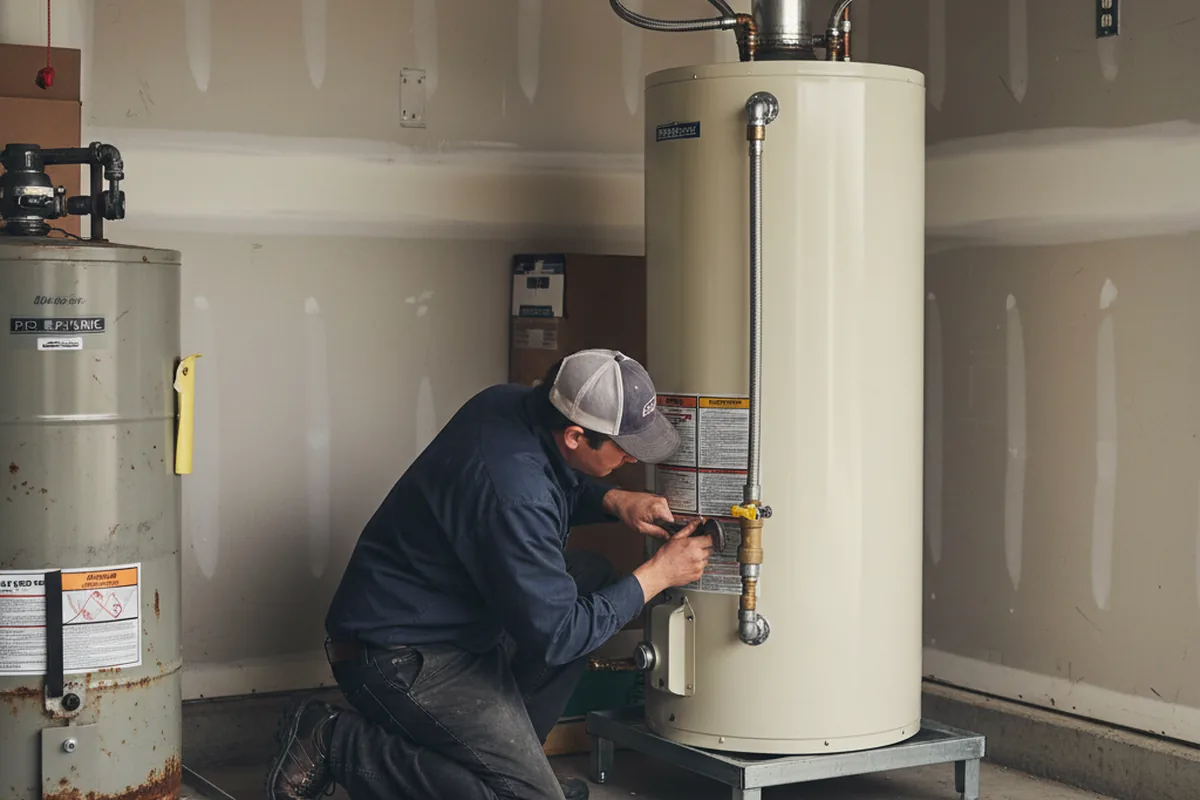 Water heater and shutoff valve replacement in Lavelle